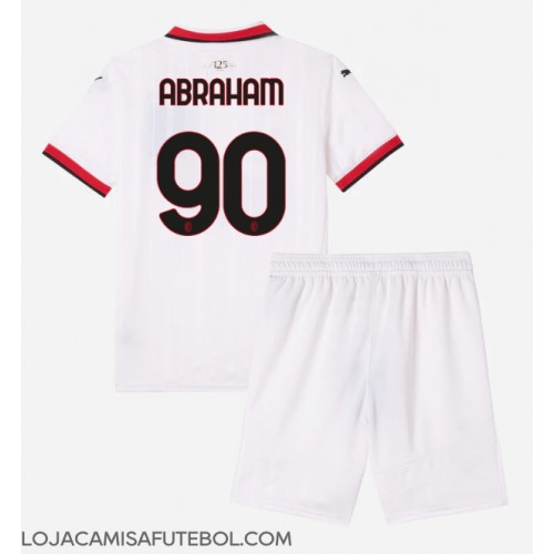 Camisa de Futebol AC Milan Tammy Abraham #90 Equipamento Secundário Infantil 2024-25 Manga Curta (+ Calças curtas)